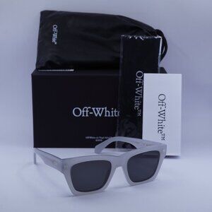 Off-White OERI13X VALDEZ 0907 Square Sunglasses – Shiny Grey/Dark Grey